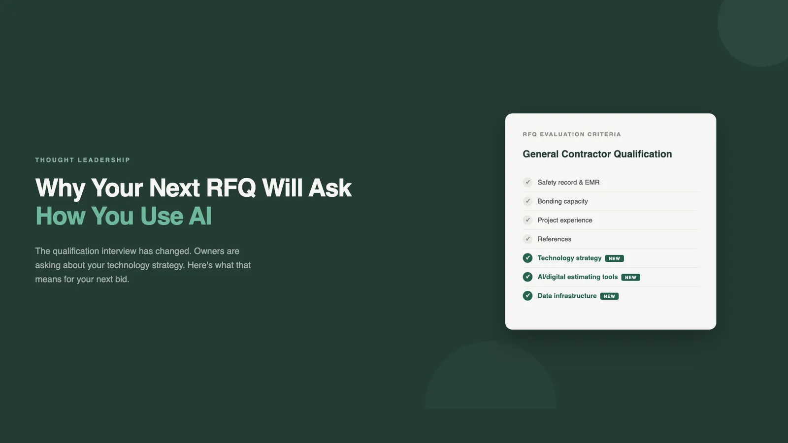 Why Your Next RFQ Will Ask How You Use AI