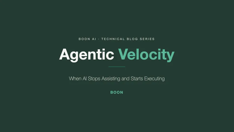 Agentic Velocity: When AI Stops Assisting and Starts Executing
